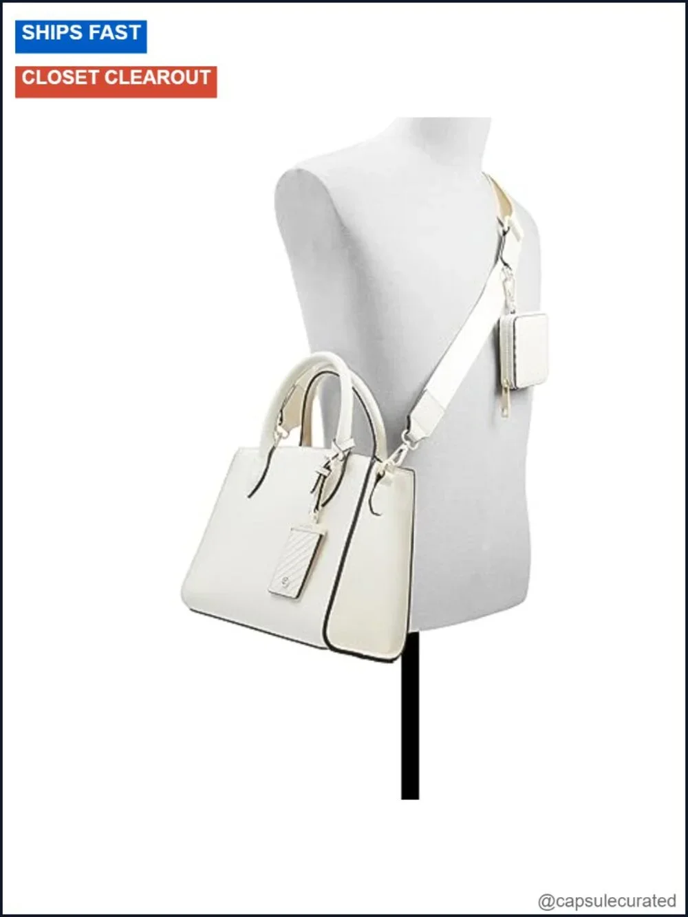 ALDO Satchel Bag - Spacious Medium Handbag with Zipper Closure, Adjustable